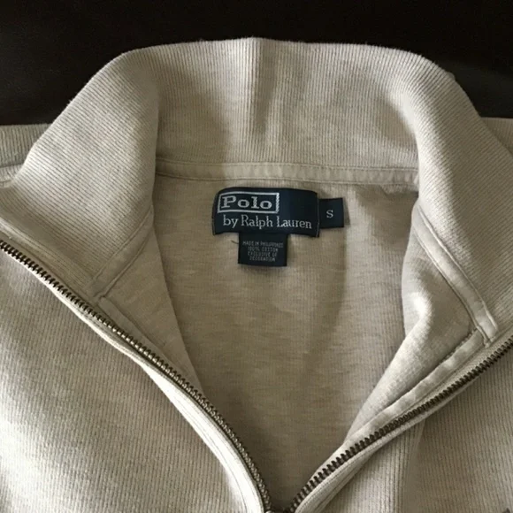 Polo Ralph Lauren Quarter Zip Tan Top - Size S - Picture 2 of 8